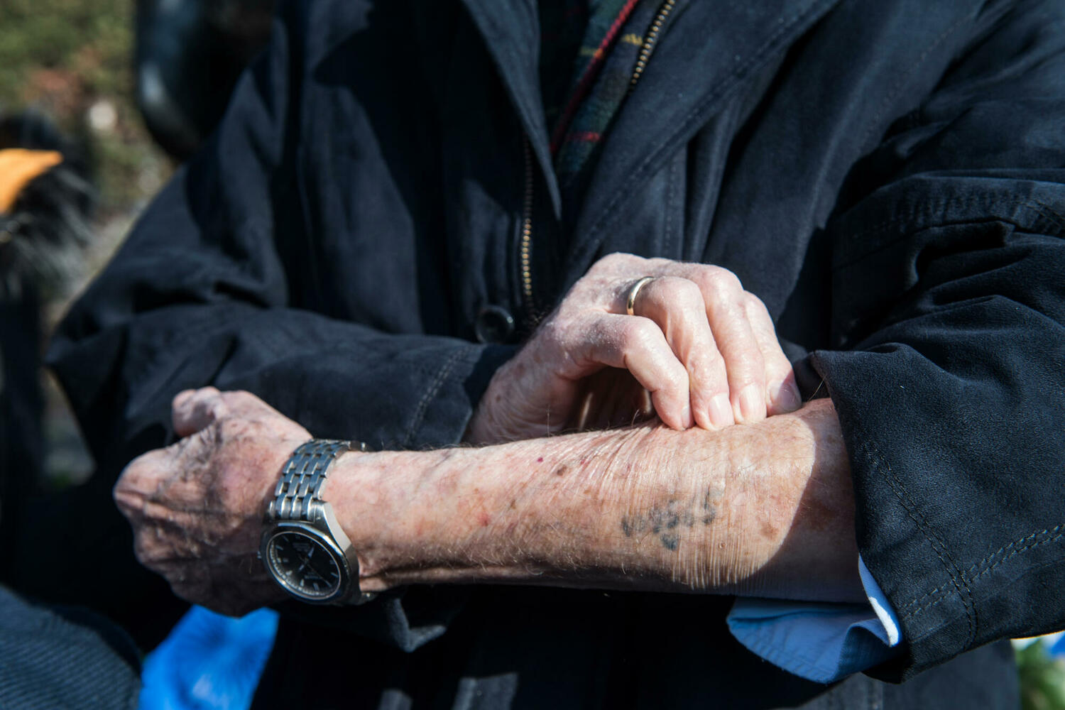 татуировка бывшего узника Освенцима