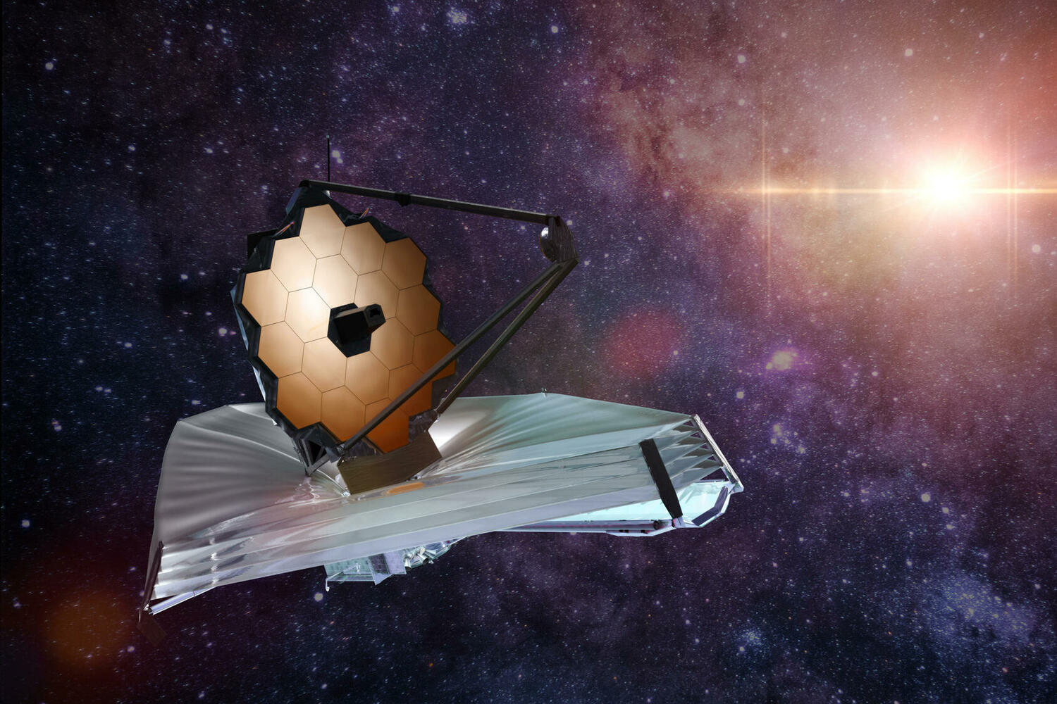 так будет выглядеть на орбите телескоп «Джеймс Уэбб»