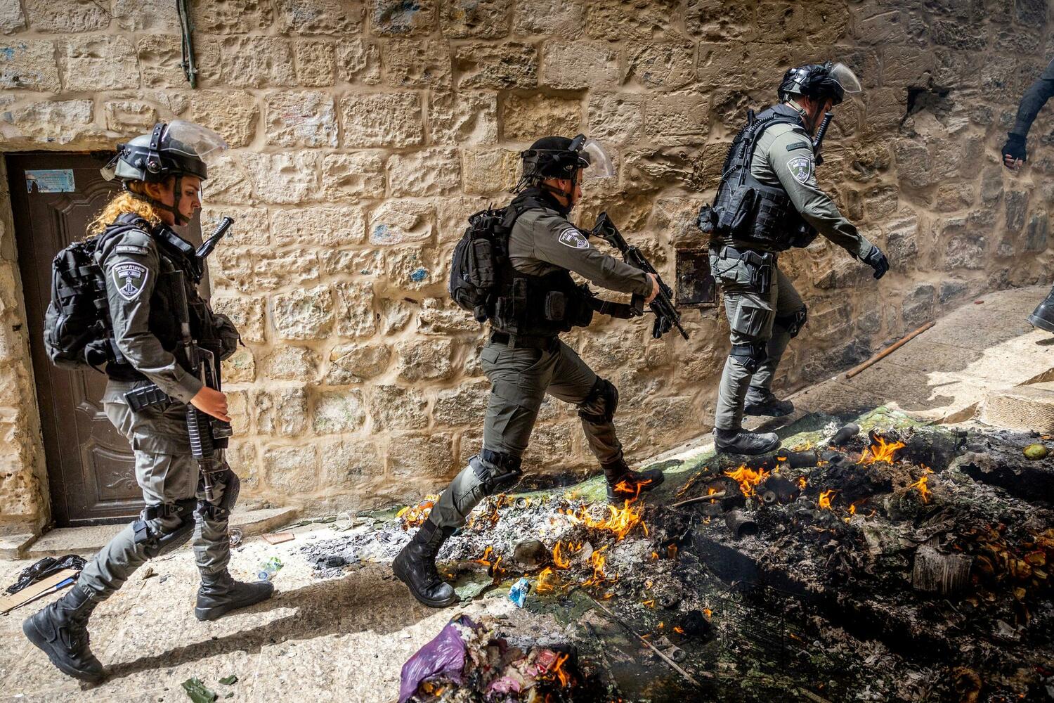 полиция в Старом городе Иерусалима, 17 апреля